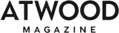 ATWOOD MAGAZINE logo in bold, black uppercase letters on a white background, reflecting a mantra of clarity and focus—perfect for music meditation and fans of artists like Rina Rain.